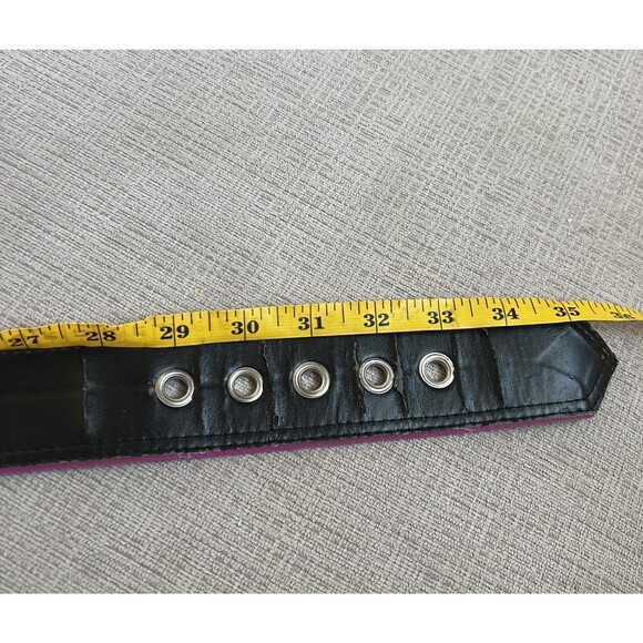 New York & Company Belt Womens Medium Pink Fabric Covered Buckle Wide Grommet - Picture 8 of 10